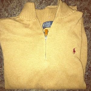 Polo Ralph Lauren Quarter Zip Sweater like new L